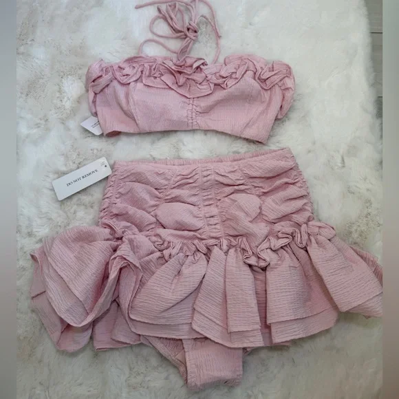 NWT Selkie Cherry on Top Bikini Set - Sz Small - Pink - Picture 4 of 8